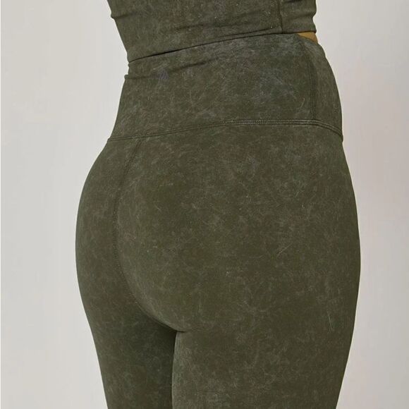 MPG Moss Green High Rise Leggings Small CloudFlex Compression Yoga Running - Picture 4 of 9